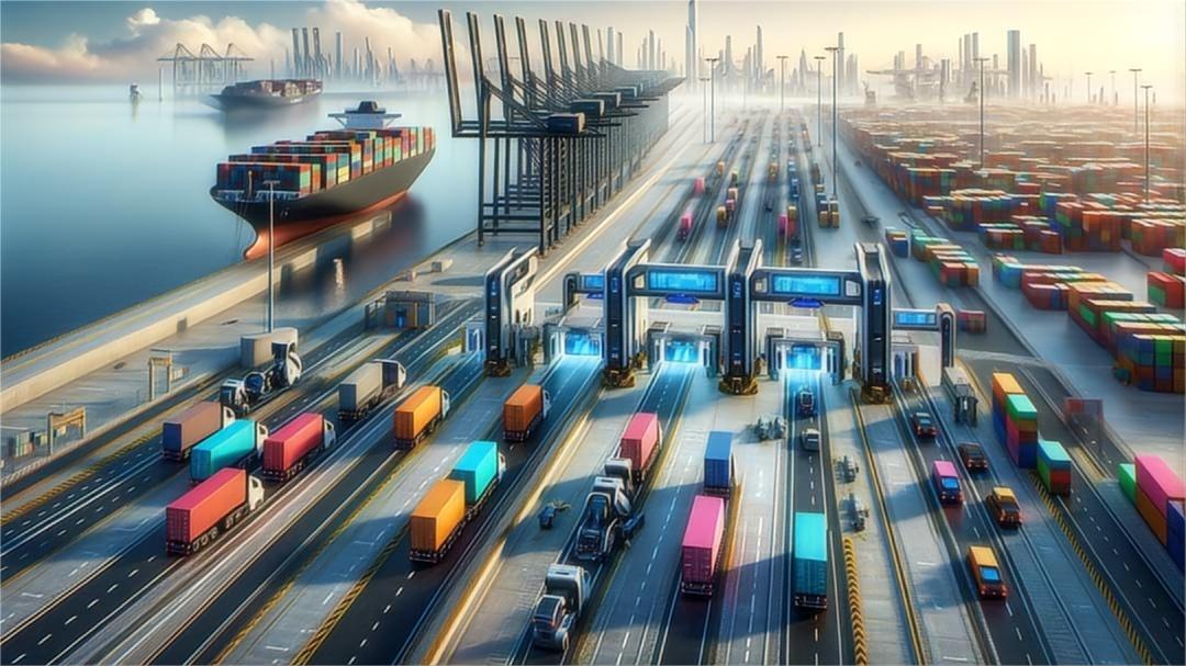 Professional logistics manager reviewing shipping documents