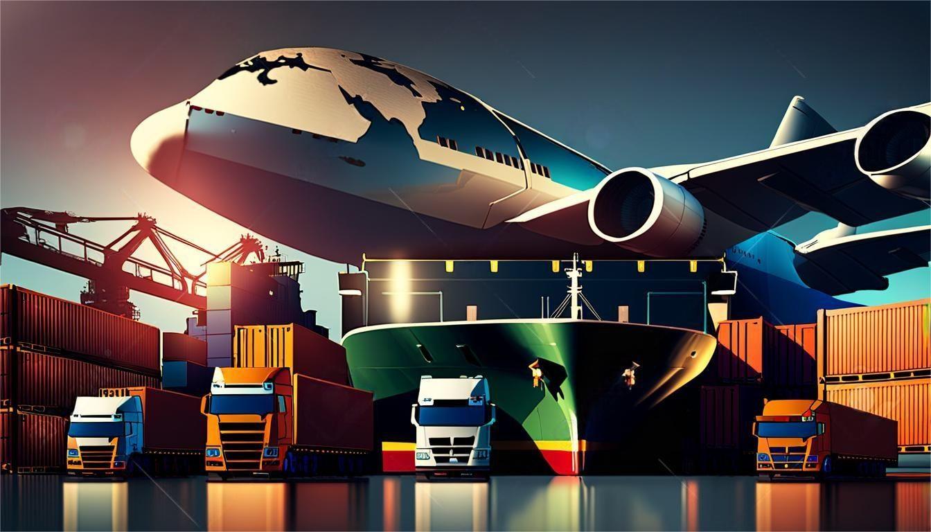 Logistics expert monitoring sea freight transit