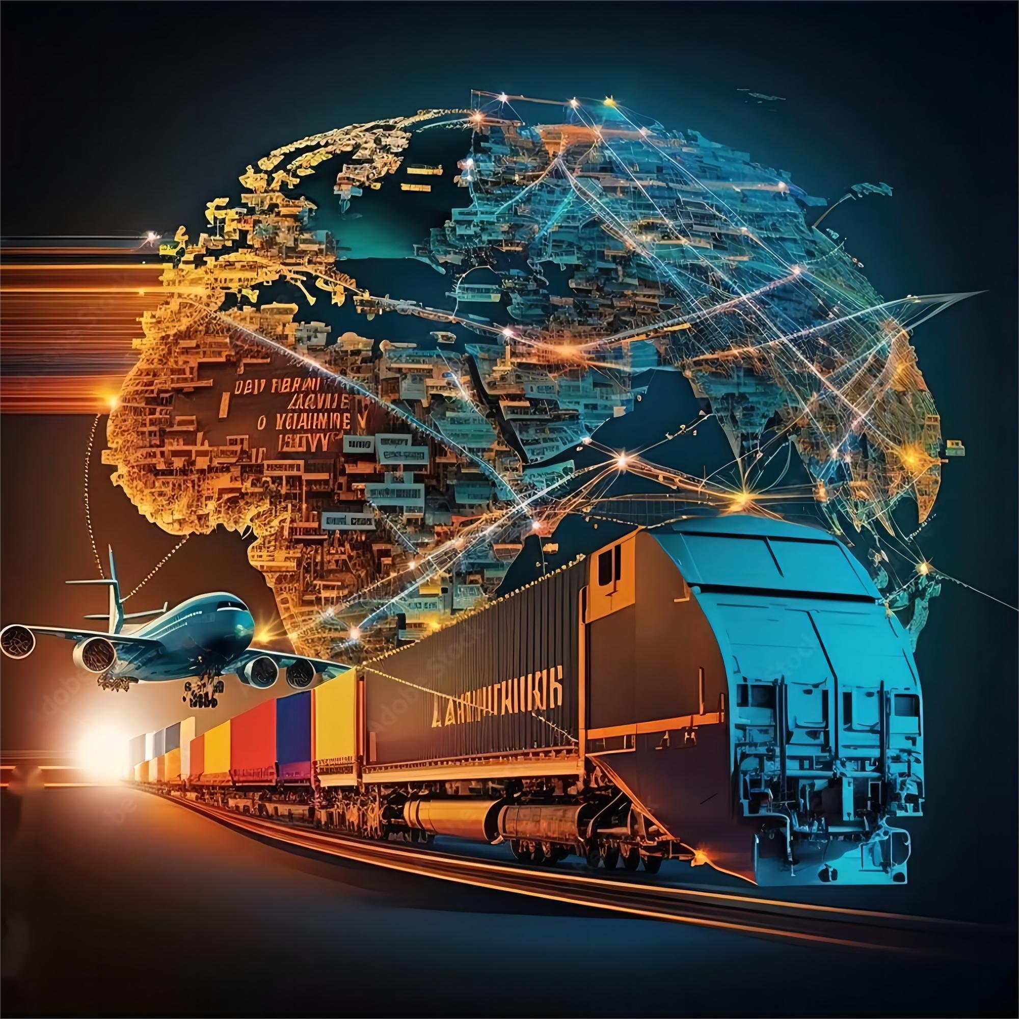 Freight shipping container logistics from China to France